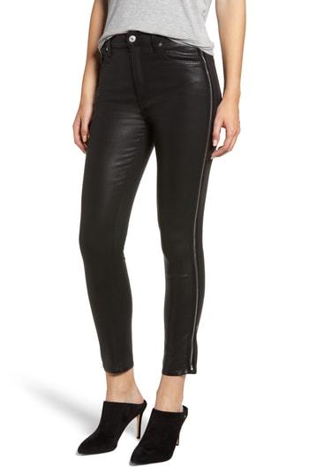 Women's 7 For All Mankind Velvet Zipper Side Ankle Skinny Jeans - Black