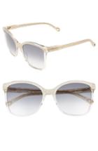 Women's Chloe 59mm Brow Bar Sunglasses - Pearl/ Champagne