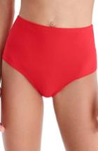 Women's J.crew Pique High Waist Bikini Bottoms, Size - Red
