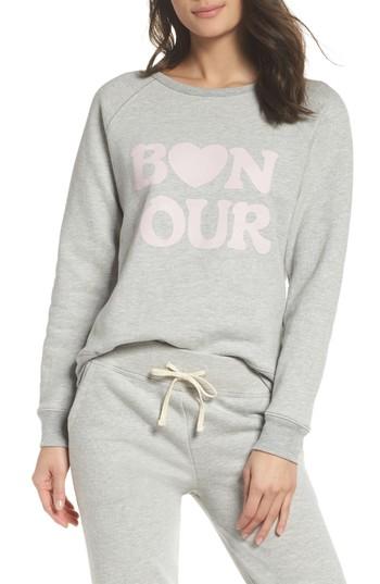 Women's Junk Food Bon Jour Sweatshirt - Grey