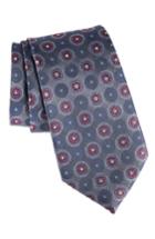 Men's Nordstrom Men's Shop Old English Medallion Silk Tie, Size - Grey