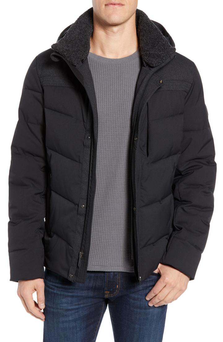 Men's Sunice Asher Water Repellent Coat - Black