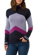 Women's Smartwool Ski Funnel Neck Sweater - Blue