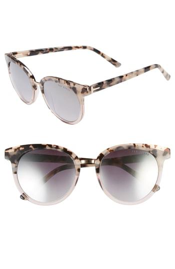 Women's Ted Baker London 52mm Round Sunglasses - Ivory