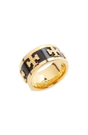 Women's Tory Burch Enamel Logo Ring