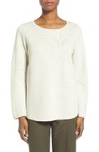 Women's Eileen Fisher Silk & Organic Cotton Pullover - White