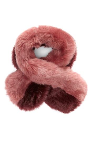 Women's Halogen Faux Fur Scarf, Size - Pink