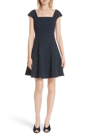 Women's Rebecca Taylor Tweed Fit & Flare Dress - Blue