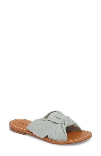 Women's Soludos Knotted Slide Sandal M - Blue