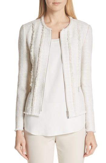 Women's Lafayette 148 New York Noelle Jacket - Ivory