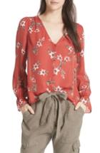 Women's Joie Bolona Peasant Sleeve Silk Top - Red
