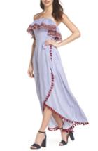 Women's Thml Stripe Ruffle Maxi Dress - Blue