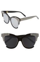 Women's Vow London Blaize 51mm Sunglasses - Silver Glitter