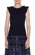 Women's Akris Punto Wave Shoulder Jersey Top - Black