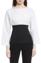 Women's Theory Mixed Woven Corset Top