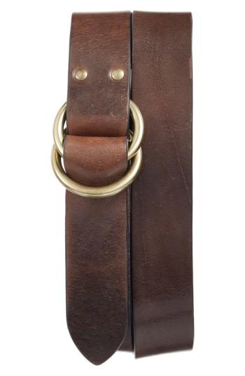 Men's Frye Harness Leather Belt - Dark Brown