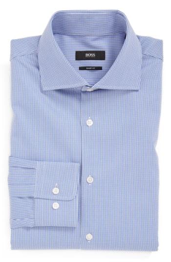 Men's Boss 'miles' Sharp Fit Check Dress Shirt