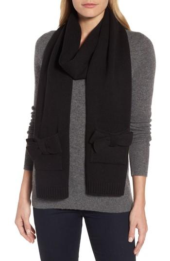 Women's Kate Spade New York Half Bow Muffler, Size - Black