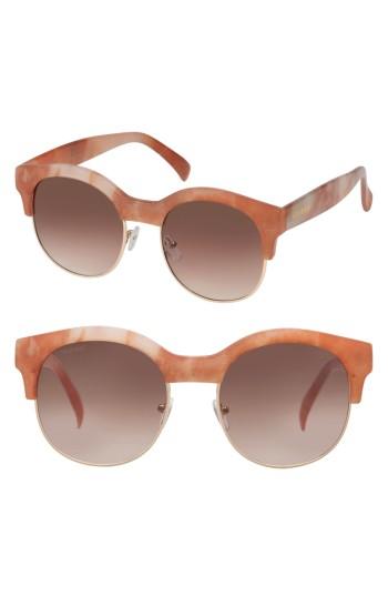 Women's Perverse Greek 50mm Round Sunglasses - White/ Brown