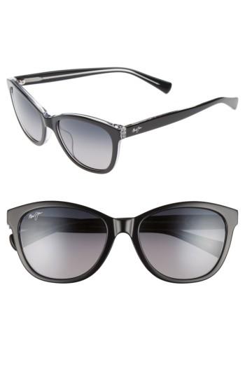 Women's Maui Jim Canna 54mm Polarized Cat Eye Sunglasses - Dark Tortoise/ Maui Rose