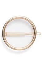 Something Navy Circle Barrette, Size - Brown