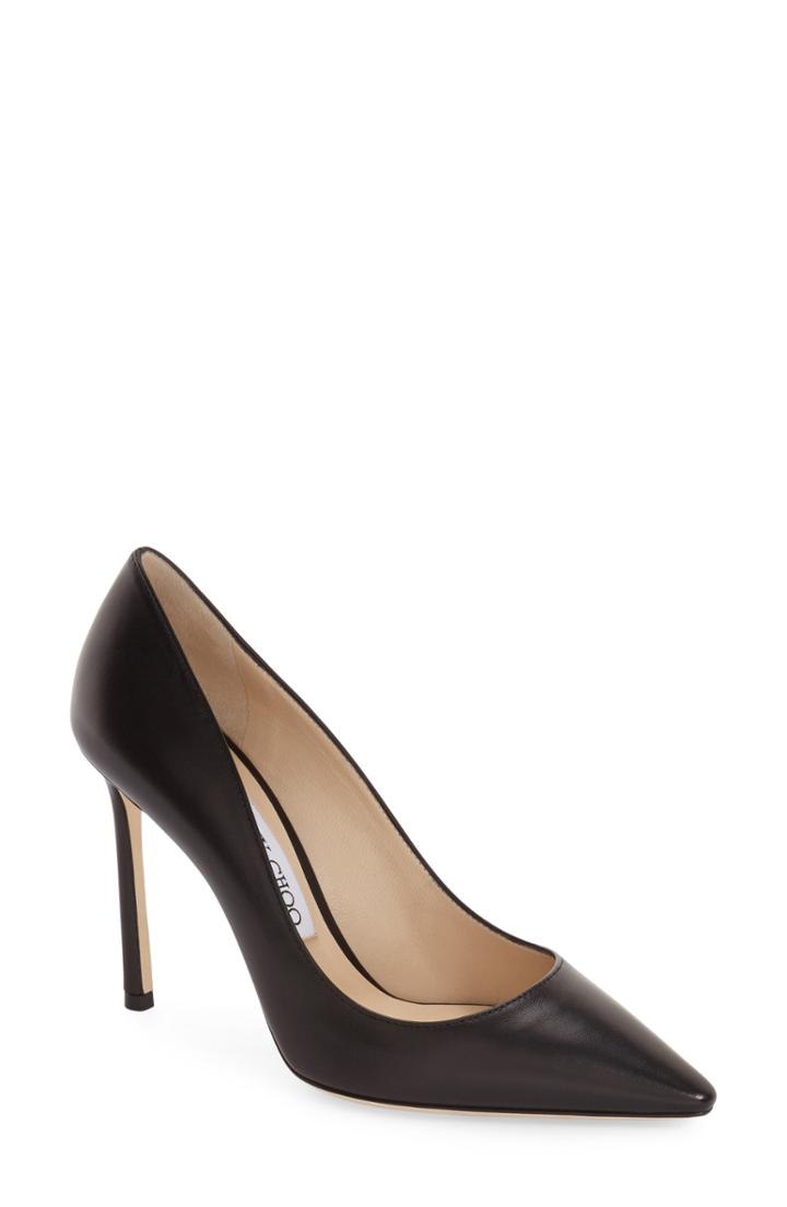 Women's Jimmy Choo 'romy' Pointy Toe Pump Us / 41eu - Black