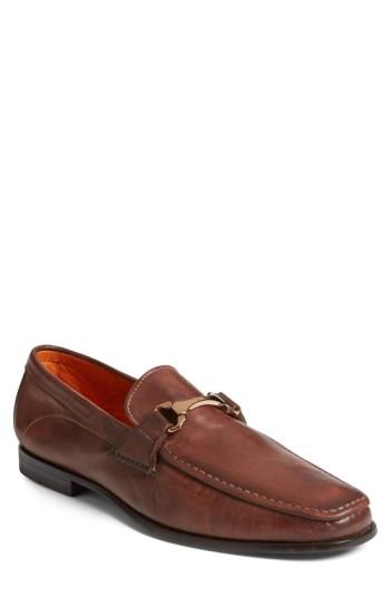 Men's Santoni 'wake' Bit Loafer .5 D - Brown