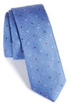 Men's Calibrate Brubeck Neat Silk Blend Tie, Size - Blue