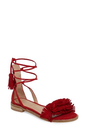 Women's Pelle Moda Harah Sandal M - Red