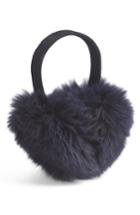 Women's Kyi Kyi Genuine Fox Fur Earmuffs - Blue