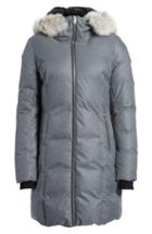Women's Soia & Kyo Hooded Down Coat With Removable Genuine Coyote Fur Trim