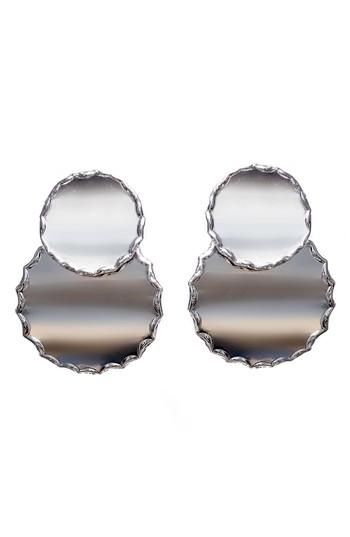 Women's Shoshanna Lee Round Raw Edge Statement Earrings