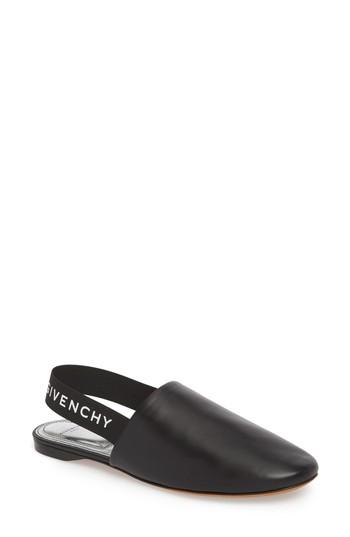 Women's Givenchy Rivington Logo Slingback Mule .5us / 35.5eu - Black