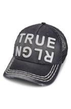Men's True Religion Brand Jeans Denim Trucker Hat - Black