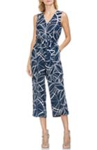 Women's Vince Camuto Swirl Movements Belted Jumpsuit - Blue