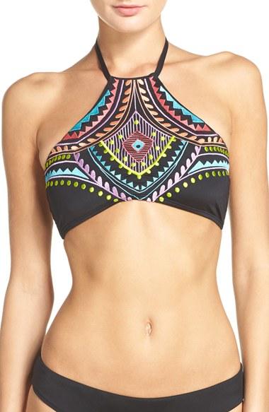 Women's Laundry By Shelli Segal Embroidered Bikini Top