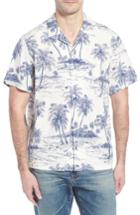 Men's Tori Richard Catalogue Trim Fit Silk Blend Camp Shirt - White