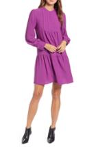 Women's Halogen Pintuck Detail Shift Dress - Purple