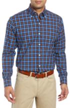 Men's Peter Millar Moorland Regular Fit Check Sport Shirt, Size - Blue