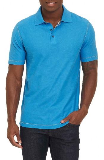 Men's Robert Graham Messenger Pique Polo - Purple