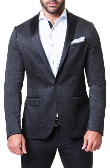 Men's Maceoo Tesla Tropical Blazer (m) - Black