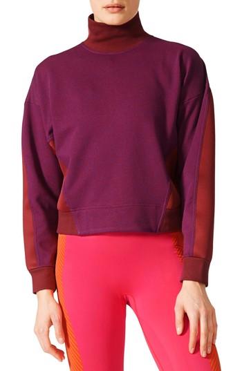Women's Adidas By Stella Mccartney Yoga Turtleneck Sweatshirt - Purple