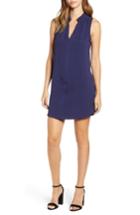 Women's Haley Sleeveless Crepe Shift Cress - Blue