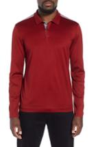Men's Boss Pleins Slim Fit Long Sleeve Polo, Size - Red