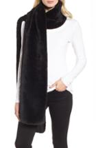 Women's Donni Charm Faux Fur Long Scarf, Size - Black