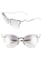 Women's Fendi 52mm Crystal Tip Cat Eye Sunglasses -