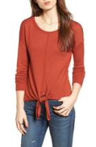 Women's Madewell Modern Tie Front Sweater, Size - Orange