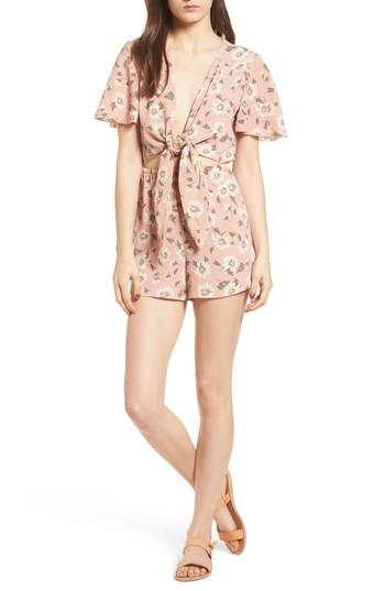 Women's Show Me Your Mumu Gia Tie Waist Romper - Coral