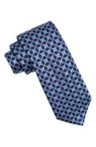 Men's Ike Behar Geometric Silk Tie, Size - Blue