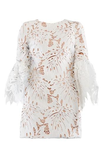 Women's Dress The Population Dylan Crochet Shift Dress